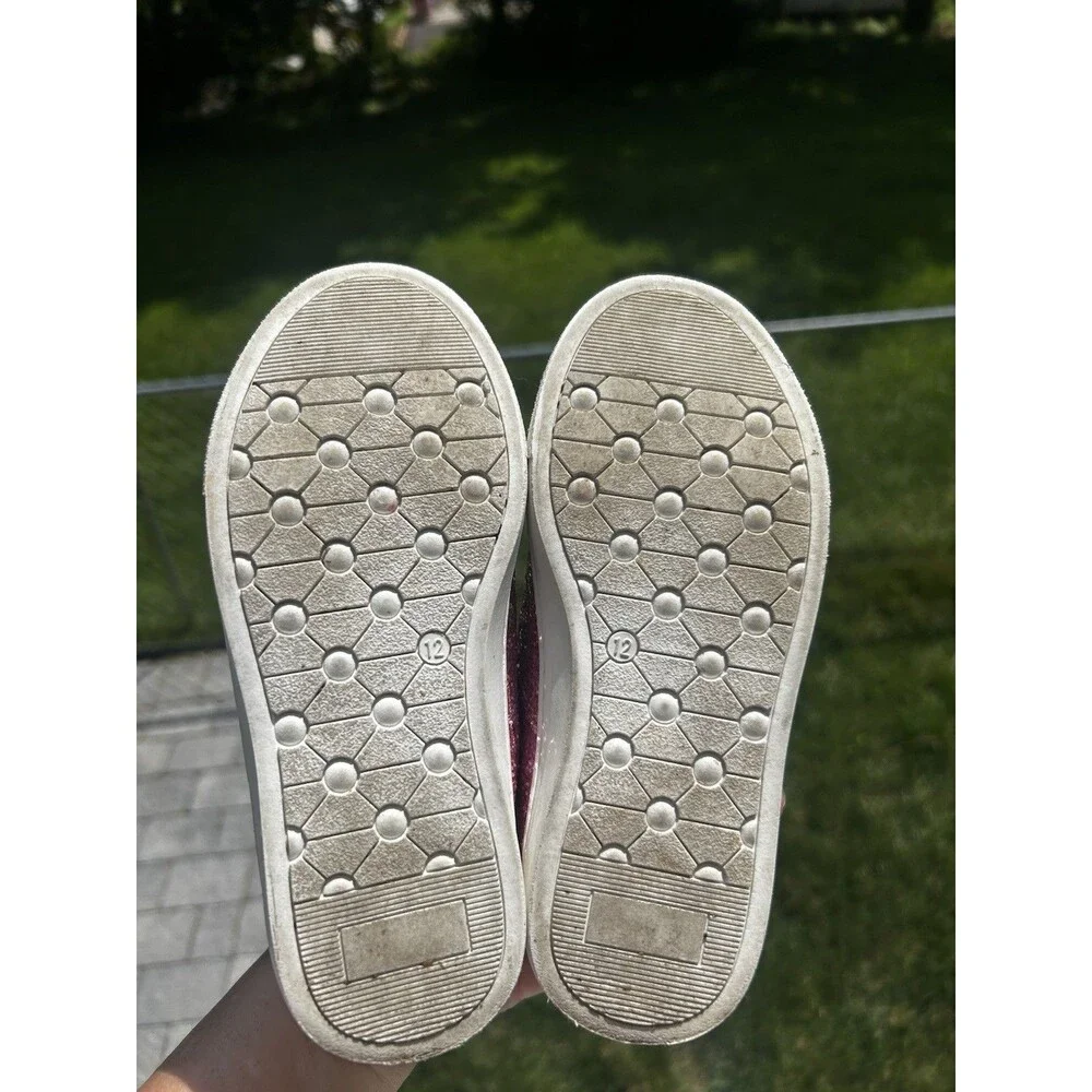 Bernal Girls Pink Glitter Sparkle Sneakers Size 12